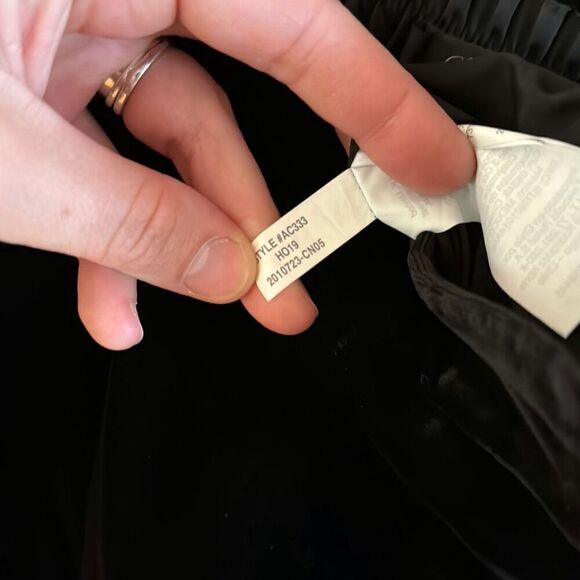 J. Crew Black Velour Straight Leg Pants Women’s US 0 Petite - Picture 7 of 7